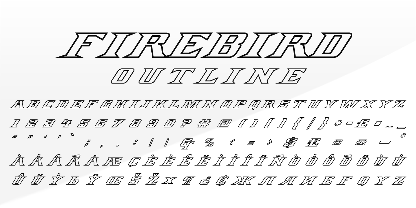 Firebird Outline Font preview